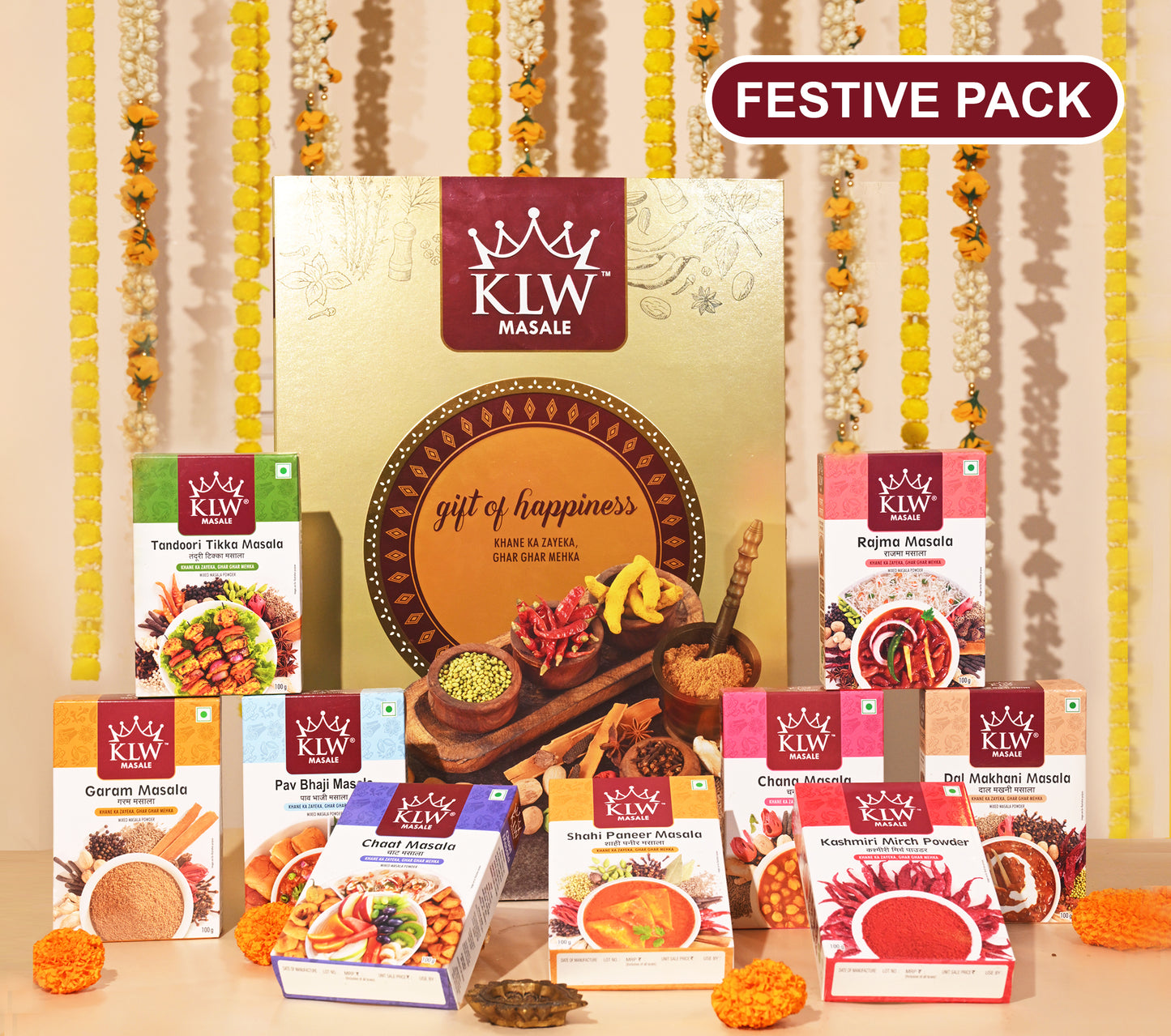 KLW Gift of happiness - Box of 9 assorted blended spices