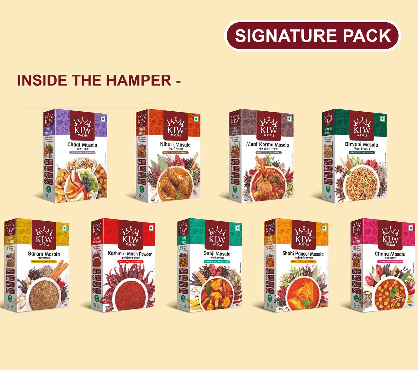 KLW Gift of happiness - Box of 9 assorted blended spices