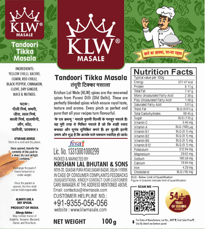 KLW Tandoori Tikka Masala 100g